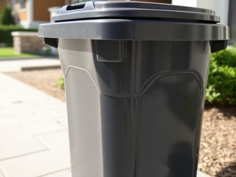 Trash Can Cleaning after pressure washing