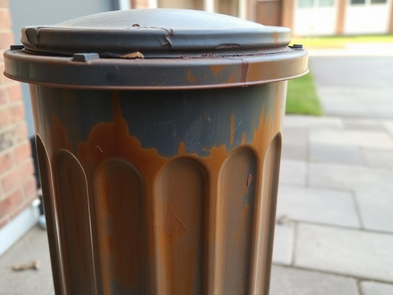 Trash Can Cleaning before pressure washing
